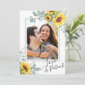 Invitation Changement de plan L'amour est le patient Mariage (Debout devant)