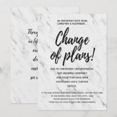Invitation Changement de plan Mariage moderne reporté annulé (Devant / Derrière)