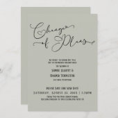 Invitation Changement de plan, Sage élégant Nouvelle date Mar (Devant / Derrière)
