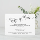 Invitation Changement de plans : annonce de mariage reporté (Debout devant)