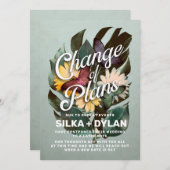 Invitation Changement de plans, annonce de mariage reprogramm (Devant / Derrière)