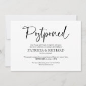 Invitation Changement de plans Annonce de report de mariage (Devant)