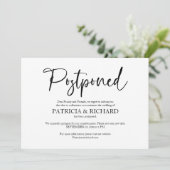 Invitation Changement de plans Annonce de report de mariage (Debout devant)
