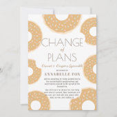Invitation Changement de plans Caramel Brown Donut Baby Sprin (Devant)