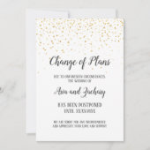 Invitation Changement de plans de mariage à calligraphie avec (Devant)