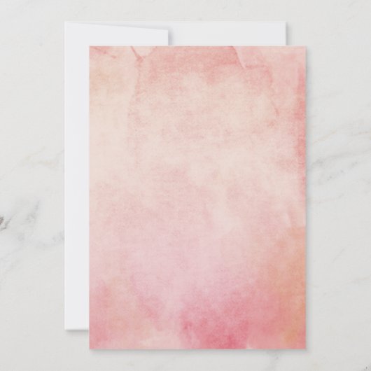 Invitation Changement de plans de mariage floral rose blush (Dos)