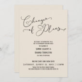 Invitation Changement de plans, Élégante Crème Nouvelle date  (Devant / Derrière)