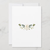 Invitation Changement de plans Fête des mariées florale repor (Dos)