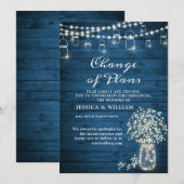 Invitation Changement de Plans Guande de Bébé Lumières de Cha (Devant / Derrière)