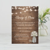 Invitation Changement de plans Guirlande de fleurs de bébé ru (Debout devant)