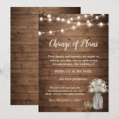 Invitation Changement de plans Guirlande de fleurs de bébé ru (Devant / Derrière)