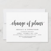 Invitation Changement de plans, Mariage Changer la date (Devant)