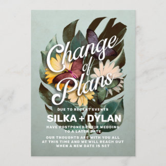 Invitation Changement de plans Mariage reporté Annonce