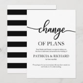 Invitation Changement de plans Mariage reporté annulé (Devant / Derrière)