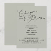 Invitation Changement de plans, nouvelle date de mariage Eleg (Devant / Derrière)