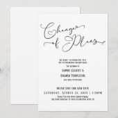 Invitation Changement de plans, Nouvelle date de mariage simp (Devant / Derrière)