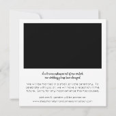 Invitation Changement de plans Photo instantanée & typographi (Dos)