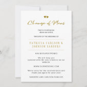 Invitation Changement de plans report de l'annonce de mariage (Devant)