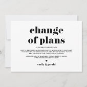 Invitation Changement de plans Retro Bold Typographie Postpon (Devant)