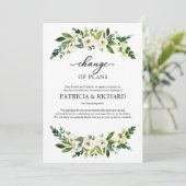 Invitation Changement de plans verdure Report de mariage (Debout devant)