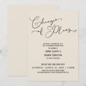 Invitation Changement de programme, élégante date de mariage  (Devant / Derrière)