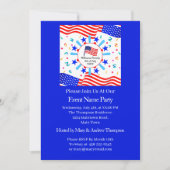 Invitation Changement de texte Drapeau USA Fête de l'Indépend (Devant)