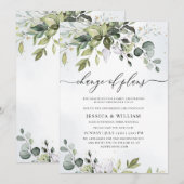 Invitation Changement élégant de plans Aquarelle d'eucalyptus (Devant / Derrière)