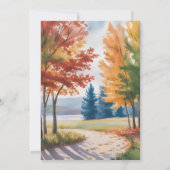 Invitation Changement rustique des feuilles, save the date (Dos)