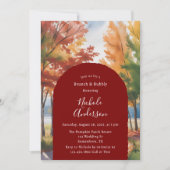 Invitation Changement rustique du Brunch Feuille & Bubbly (Devant)