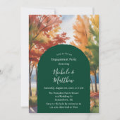 Invitation Changement rustique du parti d'engagement Feuille (Devant)