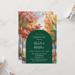 Invitation Changement rustique du parti d'engagement Feuille