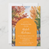 Invitation Changement rustique du Parti Feuille de la Bachelo (Devant)