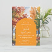 Invitation Changement rustique du Parti Feuille de la Bachelo (Debout devant)