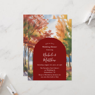 Invitation Changement rustique du Wedding shower Feuille