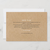 Invitation Changement Rustique Reporté Annulé Script (Dos)
