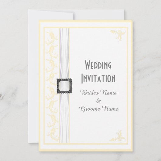 Invitation Changer de couleur blanc mariage traditionnel (Devant)