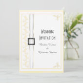Invitation Changer de couleur blanc mariage traditionnel (Debout devant)
