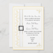 Invitation Changer de couleur blanc mariage traditionnel (Dos)