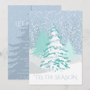 Invitation Changer de couleur de l'arbre à neige moderne Noël