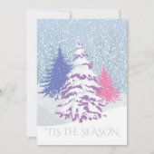 Invitation Changer de couleur de l'arbre à neige moderne Noël (Devant)