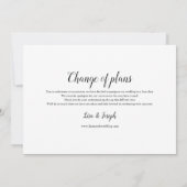 Invitation Changer la date de la photo du mariage reporté (Dos)