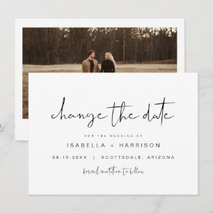 Invitation Changer la date d'invitation, report de mariage