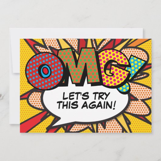 Invitation Changer la date report Nouveau Plan Moderne Amusan (Devant)