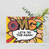 Invitation Changer la date report Nouveau Plan Moderne Amusan (Debout devant)