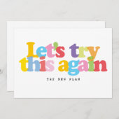 Invitation Changer la date Reporté Événement annulé (Devant / Derrière)