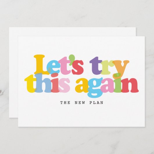 Invitation Changer la date Reporté Événement annulé (Devant / Derrière)