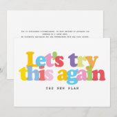 Invitation Changer la date reportée événement annulé (Devant / Derrière)