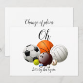 Invitation Changer la date reportée événement annulé amusant (Devant / Derrière)