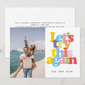 Invitation Changer la date reportée événement annulé Photo (Devant / Derrière)