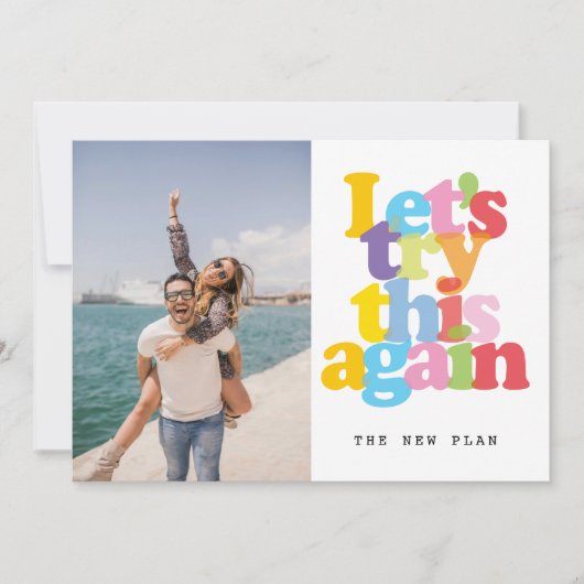 Invitation Changer la date reportée événement photo annulée (Devant)